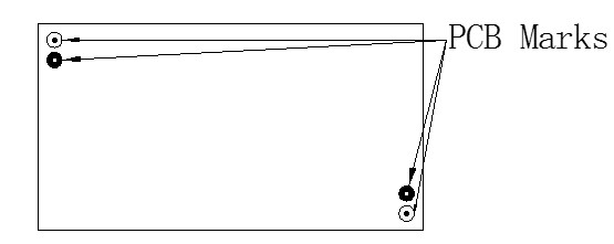 在有貼片的PCB板上，為提高貼片元件的貼裝的準確性，一般要求在貼片層對角端放置兩個校正標記(MarkS)點