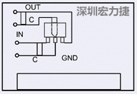 圖3：降壓電路的PCB設計示例。