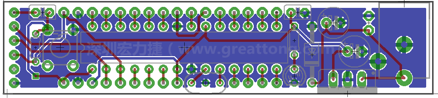 以上就是布線的所有步驟了。接下來就只剩下絲印（silk-screen）、建立Gerber檔跟drill檔和送去印刷電路板廠制作的步驟。